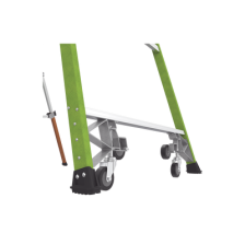 Escalera Fija de 8' (2.4m) de Fibra de Vidrio con Jaula y Peldaños de Aluminio. (SKU:19708-146).