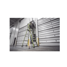 Escalera Fija de 8' (2.4m) de Fibra de Vidrio con Jaula y Peldaños de Aluminio. (SKU:19708-146).