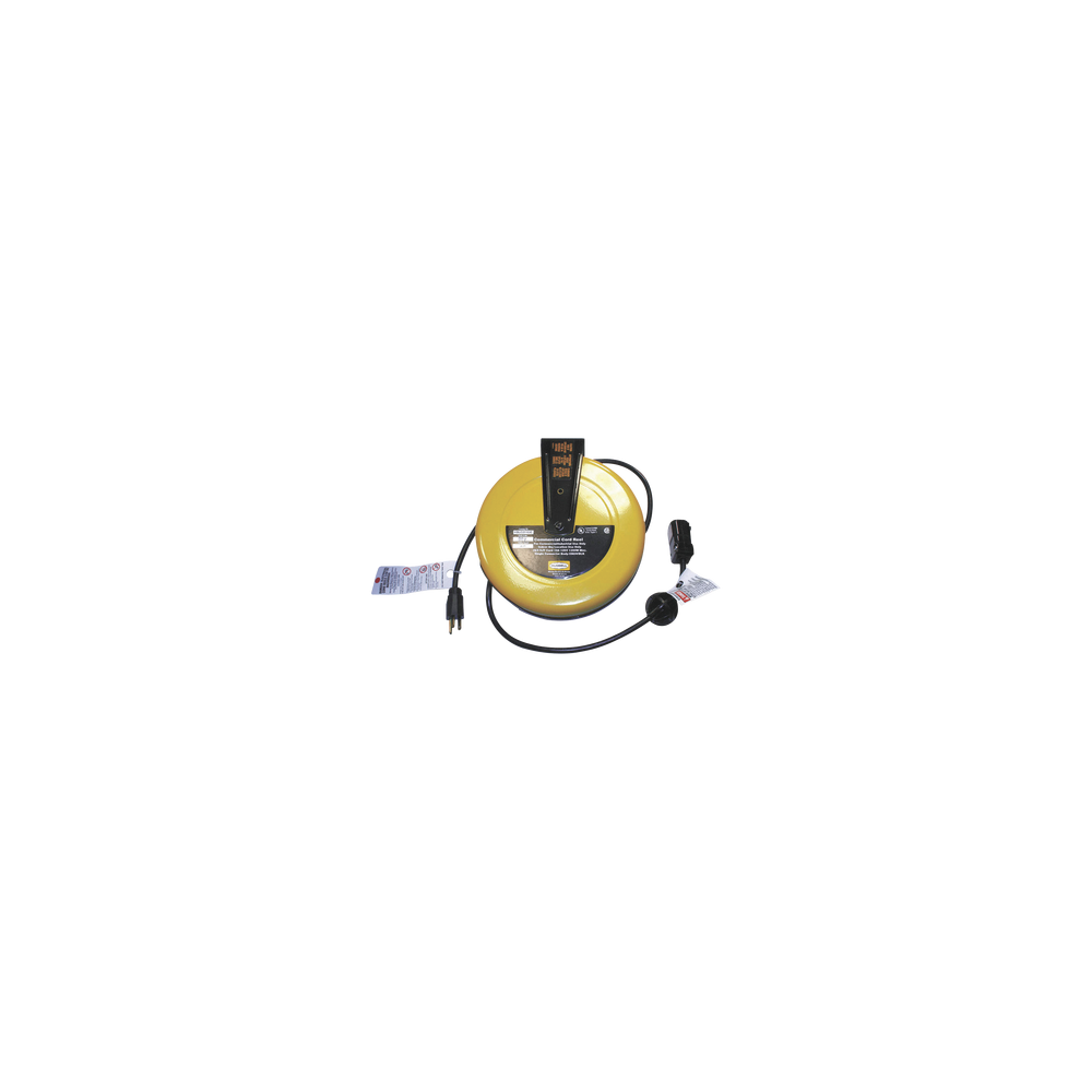 Carrete de Cable comercial (16/3 rudo), para 125 V CA, 10 A, 7.6 m de longitud con conector HBL5969VBLK.