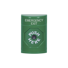 Botón de Salida de Emergencia, Texto en Inglés, Restablecimiento con Llave