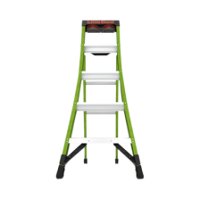 Escalera de Tijera 3 en 1 de 1.5 Metros, Fibra de Vidrio (SKU13906-001). Hecha en E.U.A. (Versión 2.0)