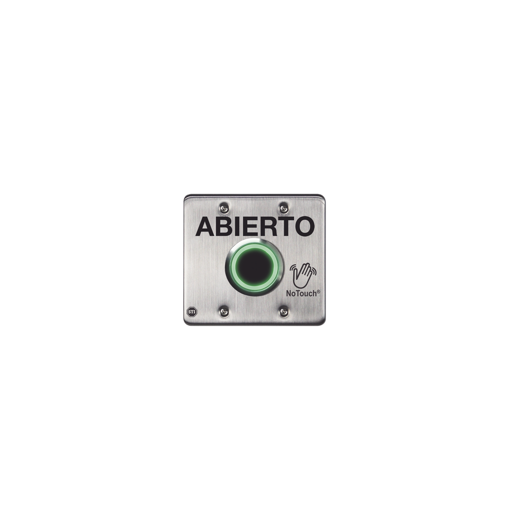 Interruptor IR NoTouch® de Acero Inoxidable, Salida Doble, ABIERTO