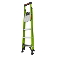 Escalera de Aluminio + Fibra de Vidrio de 1.8m con Soporte para Herramienta. !La Más Liviana del Mundo! (SKU:15406-001)