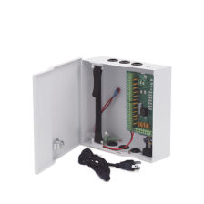 Fuente de poder profesional de 12 Vcc @ 16 A / para 16 cámaras / Con capacidad de batería de respaldo / Requiere batería / Vo