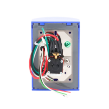 Botón De Salida De Emergencia Con Bocina De Advertencia Integrada, Interior/Exterior, Texto En Ingles, Tapa Protectora De Polic