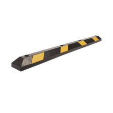 Tope Vehicular P / Estacionamiento / 183cm / Color Negro-Amarillo / 8 Franjas Reflejantes.