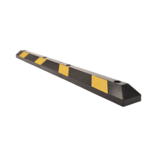 Tope Vehicular P / Estacionamiento / 183cm / Color Negro-Amarillo / 8 Franjas Reflejantes.