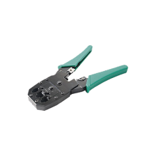 Pinzas para plegar (Ponchadoras) cables RJ11, RJ12, RJ45 telefónicos y cables de red Cat5e, Cat6, Cat6a y con Cavidades para 4,