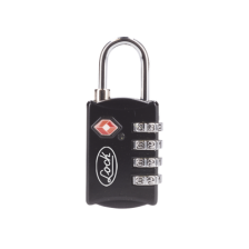 Candado de Combinación Maletero Negro TSA / Medida 30 mm/ / Nivel de seguridad 3 / Discos Programables.
