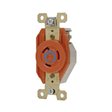 Receptáculo Sencillo de Media Vuelta/ 20 A 250 V CA / 2 Polos 3 Hilos / Nema L6-20R.