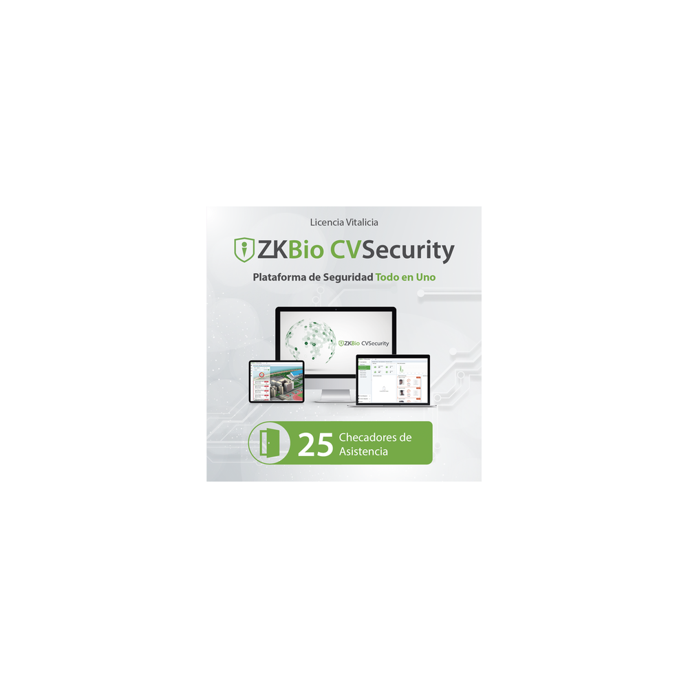 Licencia para ZKBio CVsecurity permite gestionar hasta 25 dispositivos para tiempo y asistencia