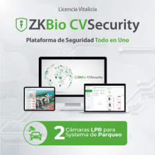 Licencia para ZKBio CVsecurity para modulo de estacionamiento de 2 carriles con camara de reconocimiento de placas