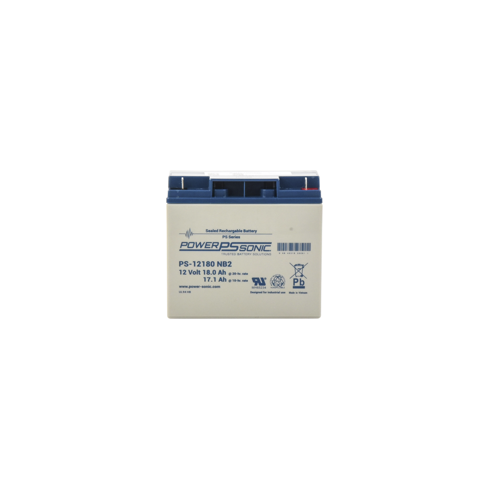 Batería 12V, 18AH, Para Respaldo, Tecnologías AGM/VRLA, Diseño De Vida Útil 5 Años, Terminales Tipo NB2, Listada UL, Libre