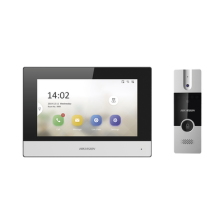 Kit de Videoportero Híbrido de Plastico / IP a 4 Hilos con Función de Llamada a App Hik-Connect / Monitor se Conecta a Interne