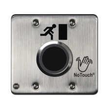 Interruptor IR NoTouch® de Acero Inoxidable, Salida Doble, Símbolo de Puerta