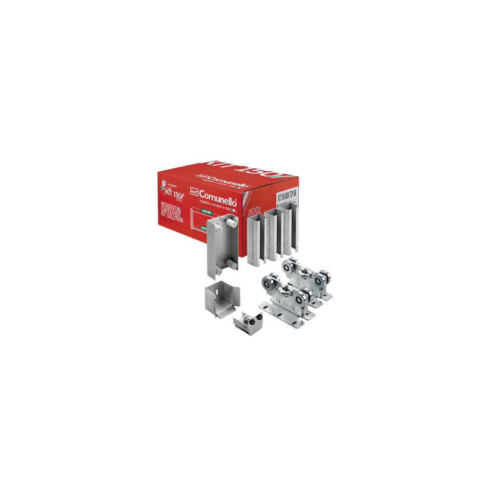 KIT para puertas autoportantes de hasta 3 m y 600 kg con guia para puertas corredizas